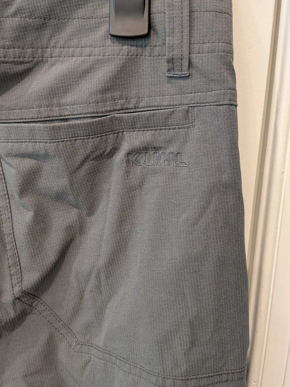 Kuhl Cargo Shorts 36 Silencr Kargo Gray carbon Lightweight softshell stretch UV